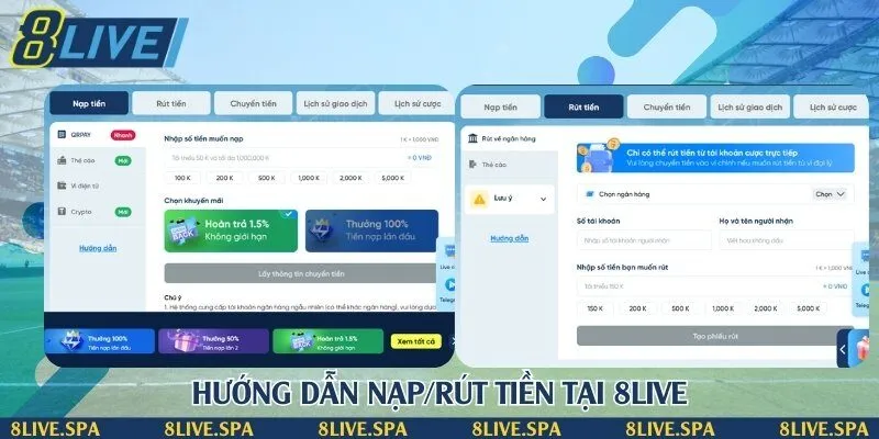 Rút tiền 8LIVE