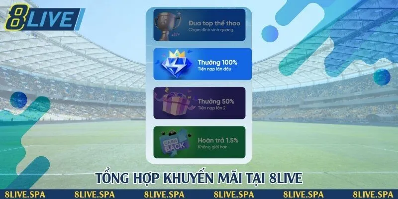 Tổng hợp khuyến mãi tại 8LIVE