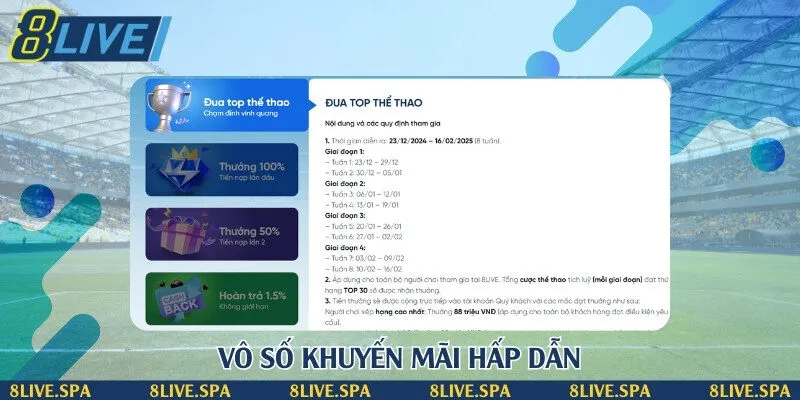 Vô số khuyến mãi hấp dẫn